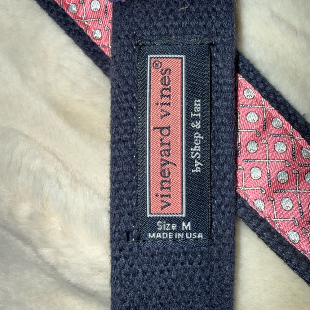 Vintage Pink and Blue Vineyard Vines belt.
